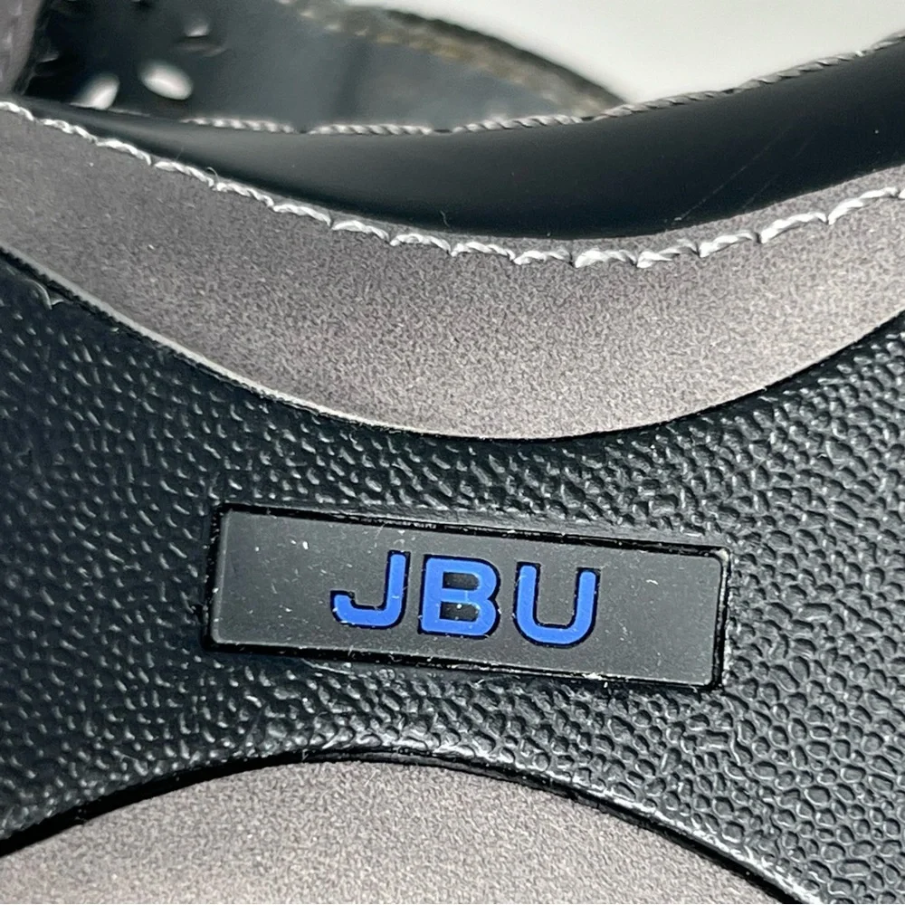 JBU by Jambu Chloe Gray Vegan Leather Laser Cut Wedge Sandals With Memory Foam 9